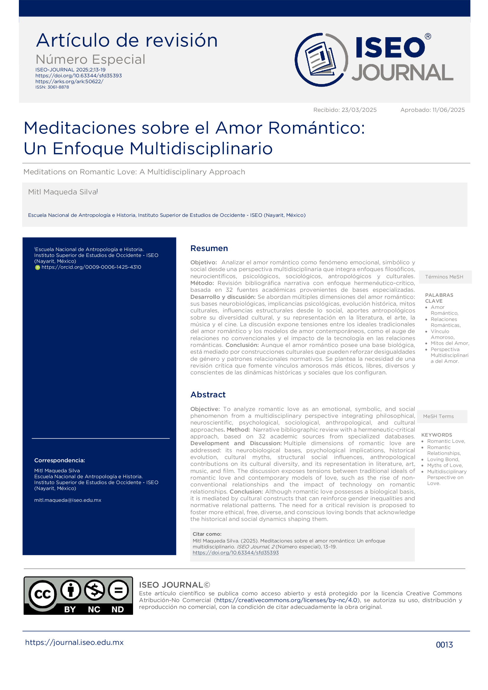 Meditaciones sobre el Amor Romántico: Un Enfoque Multidisciplinario Portada